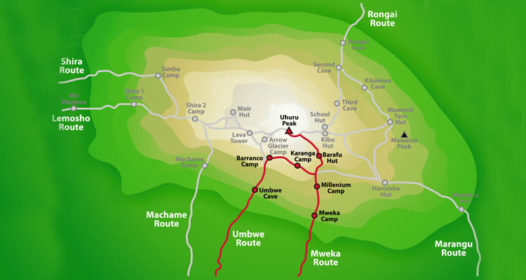 umbwe map